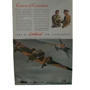 Vintage 1942 Lockheed Convoy of Commerce Ad Advertisement